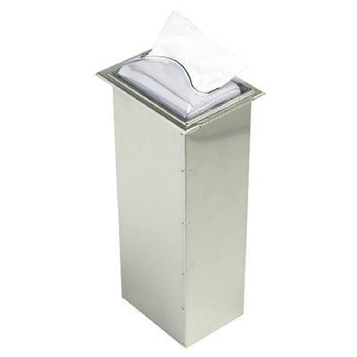 Carlisle H2003CLSS12 7 Inch Countertop Paper Napkin Dispenser Steel Clear Faceplate