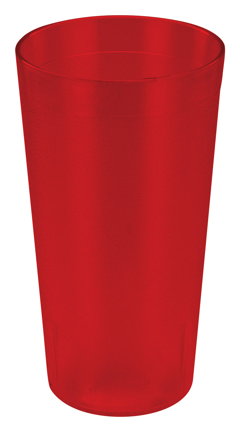 Winco PTP-16R 16 Oz Red Pebbled Break-Resistant Plastic Tumbler