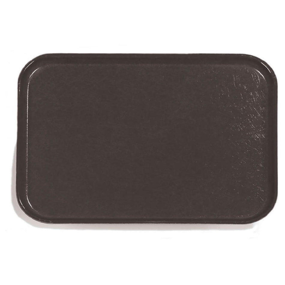 Carlisle 1814FG004 14 Inch Rectangular Cafeteria Tray Break-resistant Fiberglass Black
