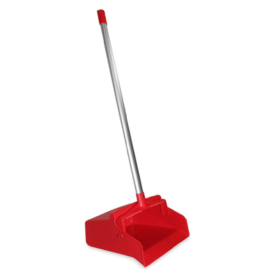 Carlisle 361410EC05 12 Inch Dust Pan with Serrated Edge Aluminum Red Polypropylene