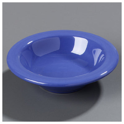 Carlisle 3304214 4-3/4 Inch Diameter Rimmed Fruit Bowl Break Resistant Melamine Ocean Blue