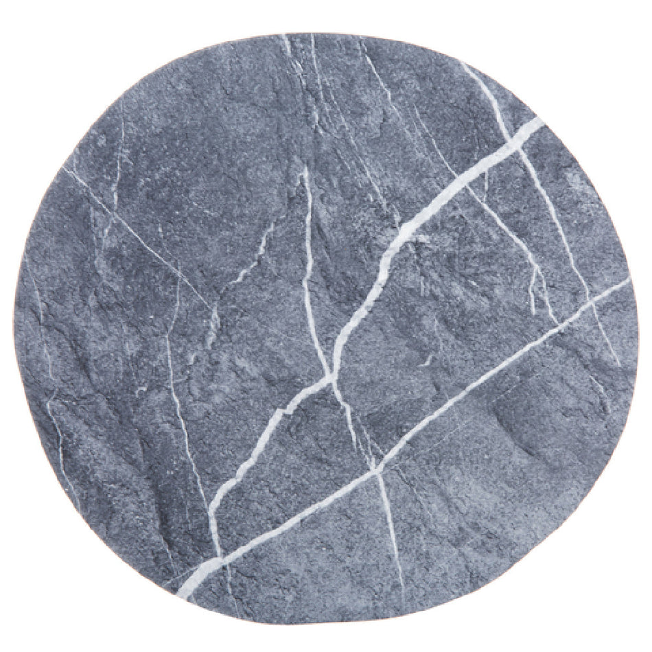 Carlisle 5310472 9 Inch Rimless Freeform Plate Melamine Gray Matte Finish