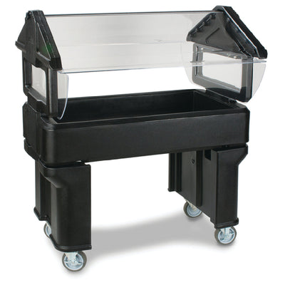 Carlisle 660503 45-1/4 Inch Portable Food Bar Black Polyethylene with Drain