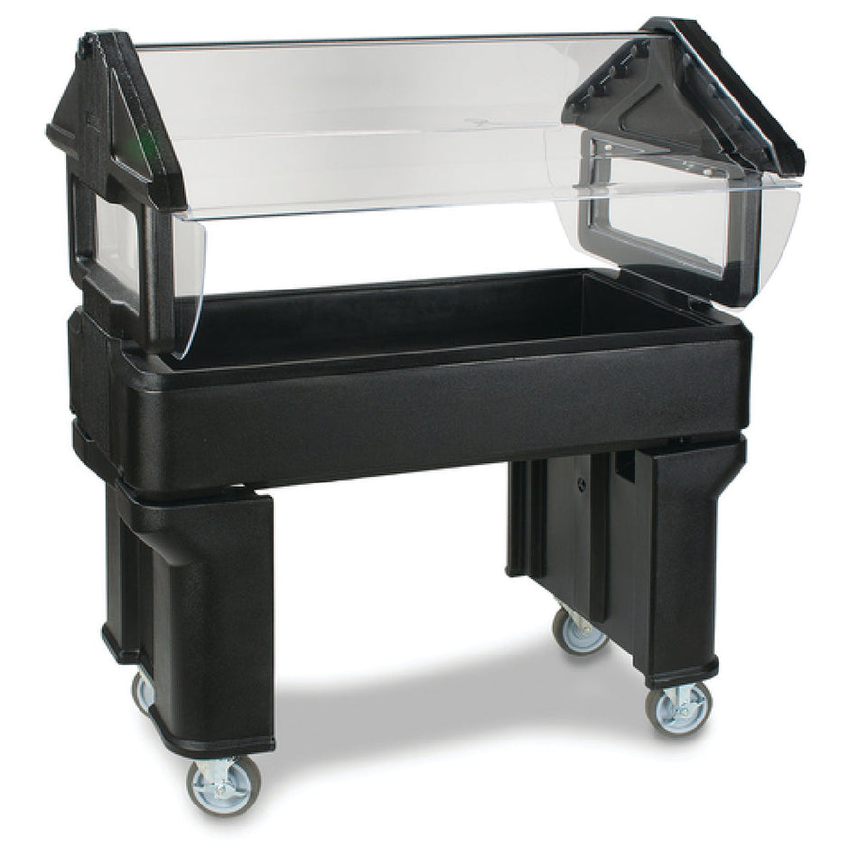 Carlisle 660503 45-1/4 Inch Portable Food Bar Black Polyethylene with Drain