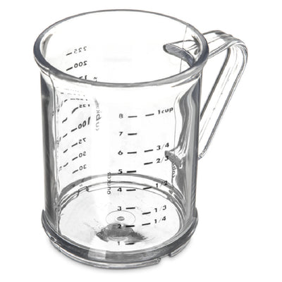 Carlisle 431507 8 Oz Measuring Cup with 7-Style Handle Durable Polycarbonate Clear