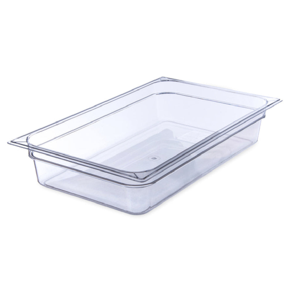 Carlisle 10201B07 Full Size Food Pan 12.7 Quarts Clear Polycarbonate with Indicators