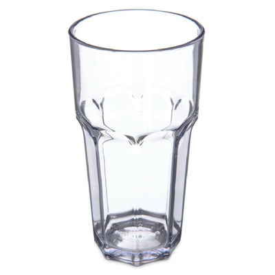 Carlisle 581607 16 Oz. Tumbler Faceted Clear SAN Dishwasher Safe