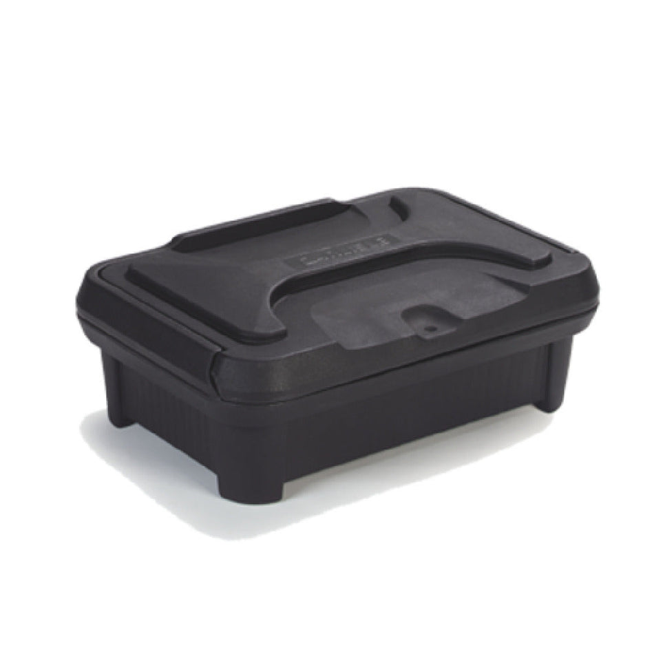 Carlisle XT140003 12 Quart Insulated Food Carrier Black with Tethered Lock Pin
