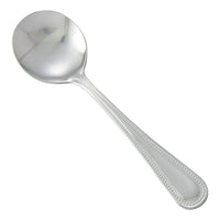 12 pack Winco 0005-04 Dots Bouillon Spoon, 18/0 Heavyweight