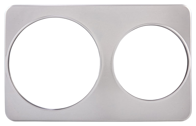 Winco ADP-810 21 Inch Adapter Plate with (1) 8-3/8 and (1) 10-3/8 Inch Holes Stainless Steel