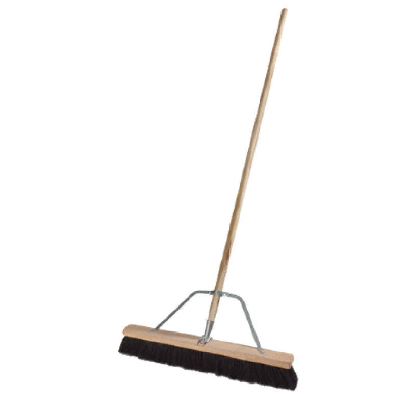 Carlisle 367360TC03 24 Inch Medium Duty Floor Sweep Hardwood Block with Handle Black