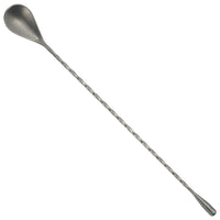 Winco BABS-12CS 12 Inch Teardrop Bar Spoon Crafted Steel Finish Stainless Steel