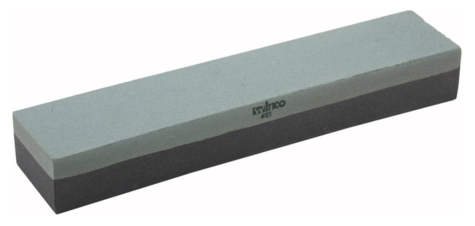 Winco SS-1211 12 Inch Rectangular Knife Sharpening Stone Fine Medium Grain Carbonized Silicon