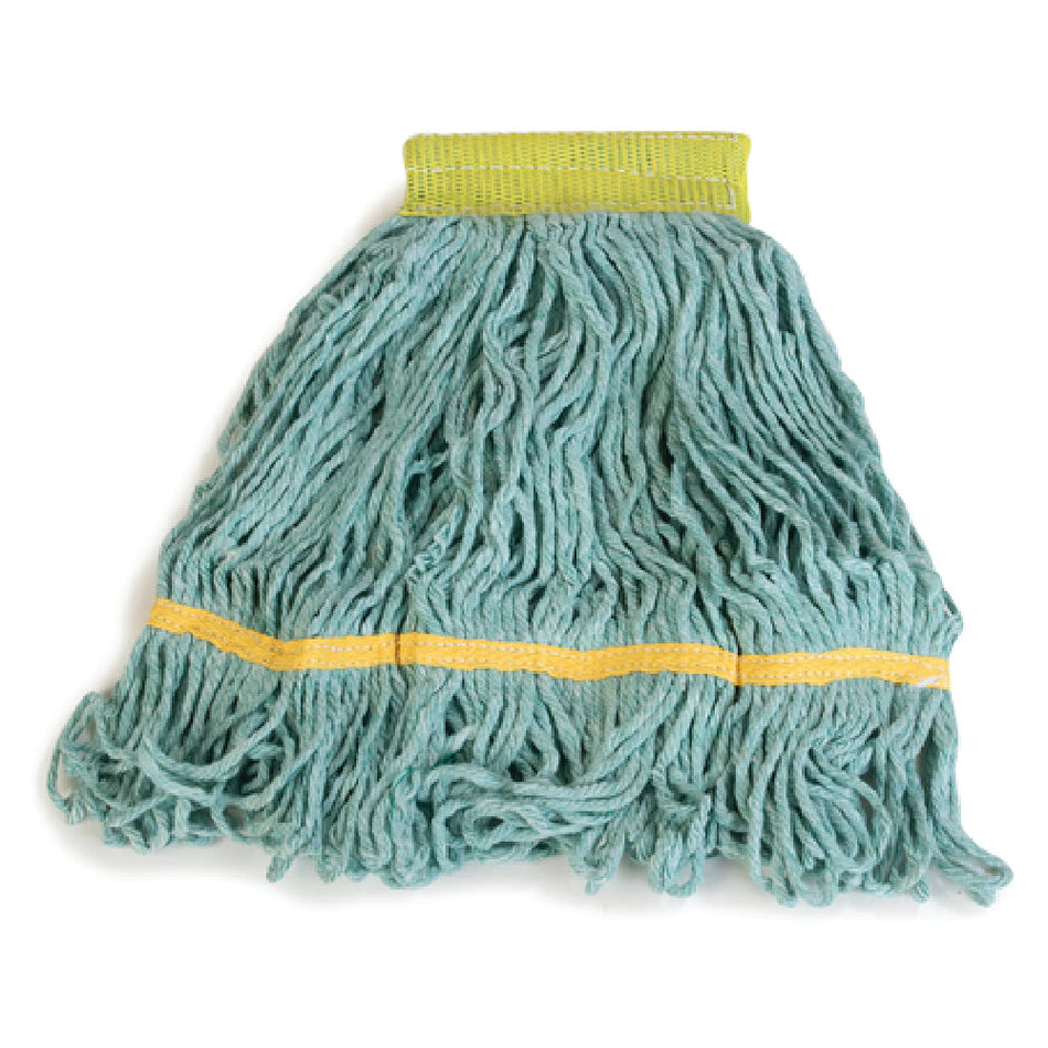 Carlisle 369472B09 Small Looped End Wet Mop Head Green Cotton Synthetic Blend