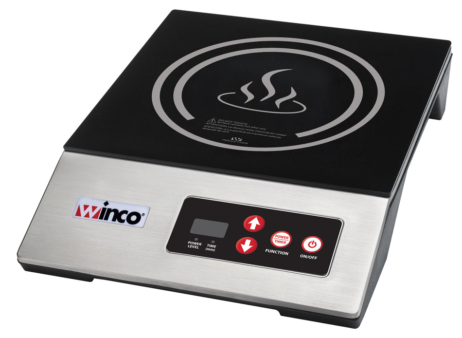 Winco EIC-400E 12 Inch Electric Induction Cooker with Ceramic Glass Surface
