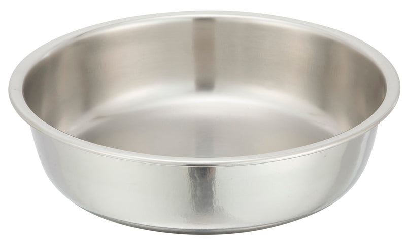 Winco 203-WP 4 Quart Water Pan for Round Chafer Stainless Steel with Descriptors