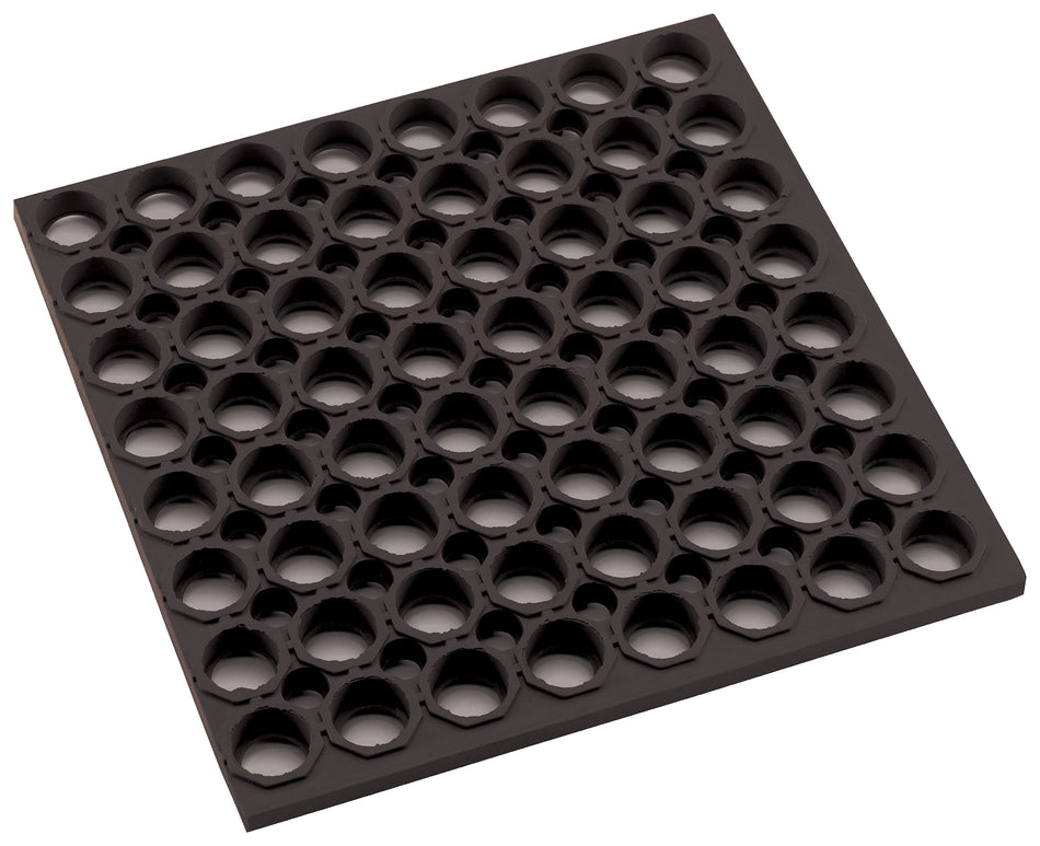 Winco RBMH-35K 3' Rubber Anti-slip Grease Resistant Floor Mat Black