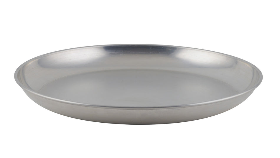 Winco ASFT-16 160 Oz Seafood Tray Brushed Aluminum Round 15-3/4 Inch