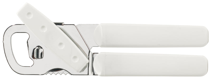 Winco CO-530 Handheld Can Opener Stainless Steel White PVC Handles