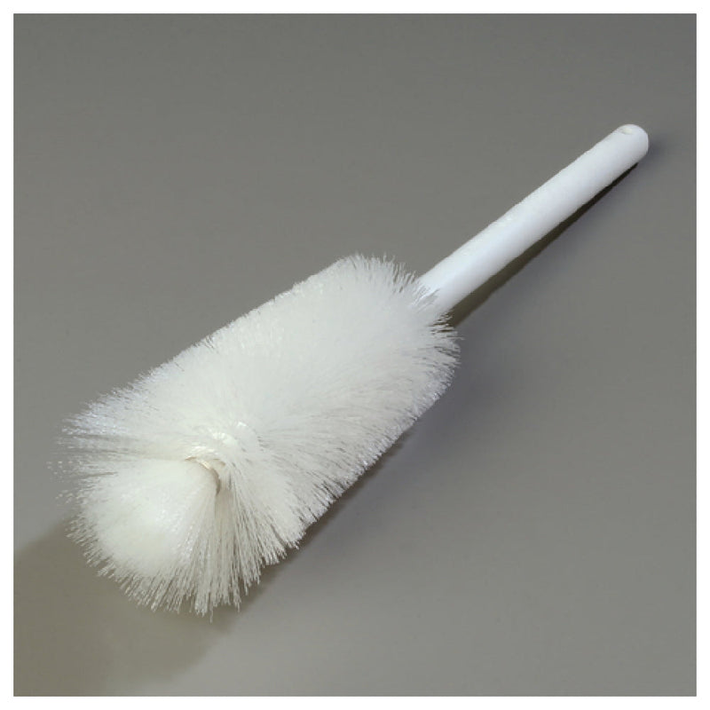 Carlisle 4046702 16 Inch Long Bottle Brush with Plastic Handle White Polyester