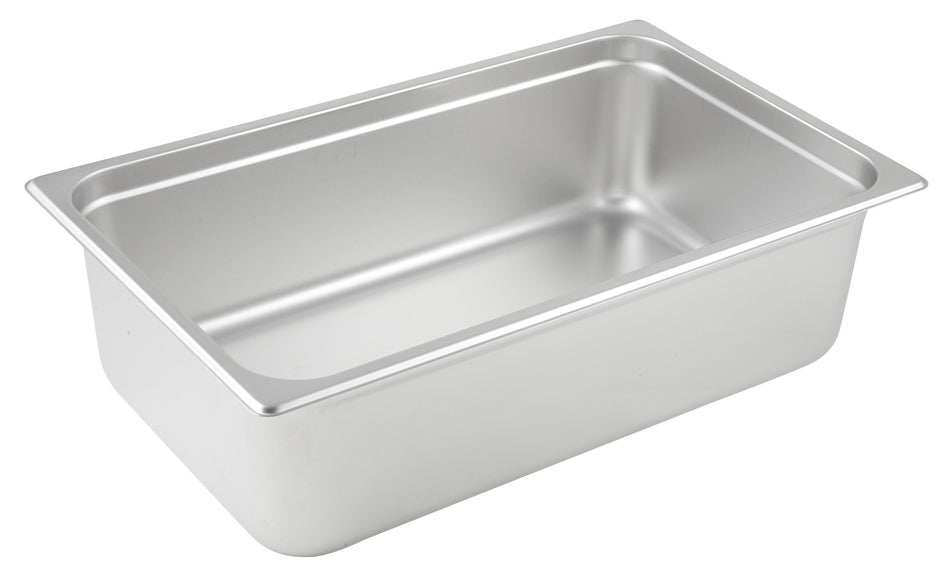 Winco SPJP-106 20-3/4 Inch Full Size Steam Table Pan 23 Gauge Stainless Steel Anti-Jamming