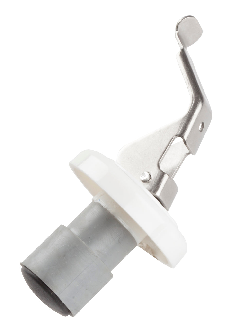 Winco WBS-W Bottle Stopper Thermoplastic Cork Stainless Steel Clip White Collar