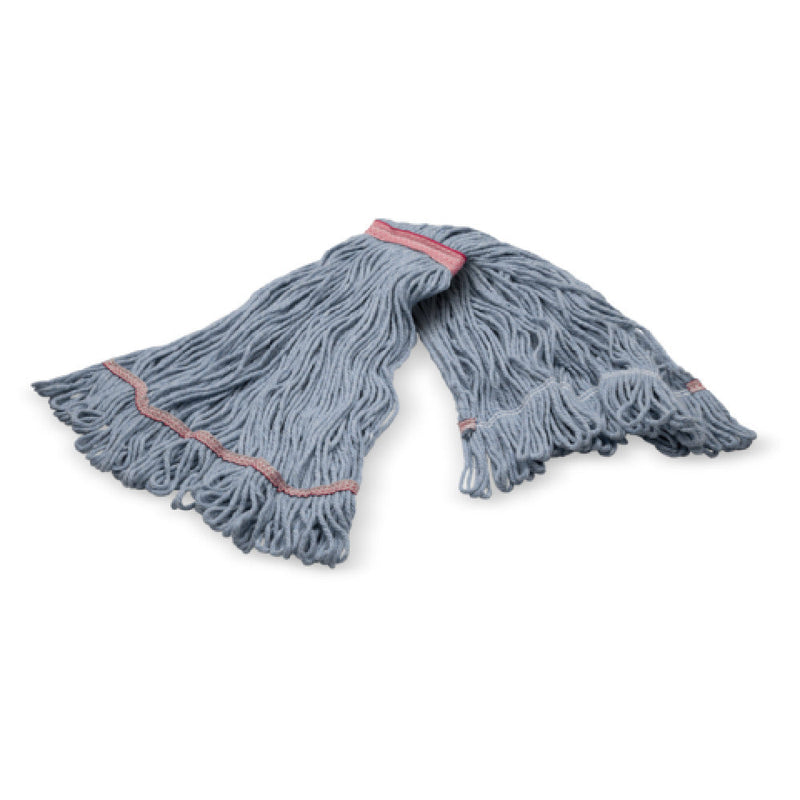 Carlisle 369425B14 Large Looped-end Wet Mop Head Blue Cotton/Synthetic Blend