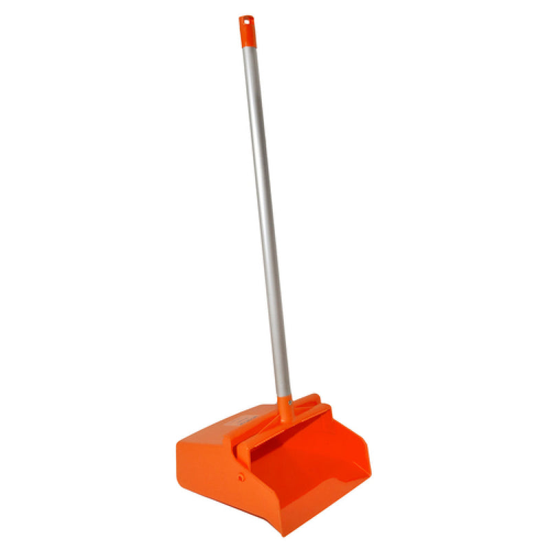 Carlisle 361410EC24 12 Inch Dust Pan Locking Yoke Serrated Edge Aluminum Orange