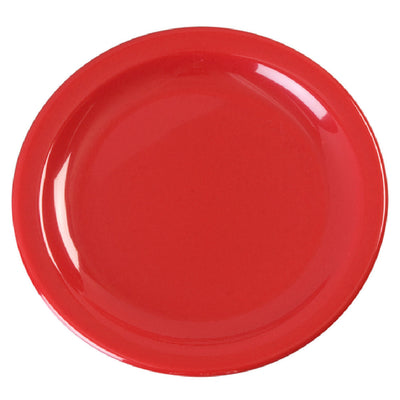 Carlisle KL20405 6-1/2 Inch Round Narrow Rim Pie Plate Melamine Red