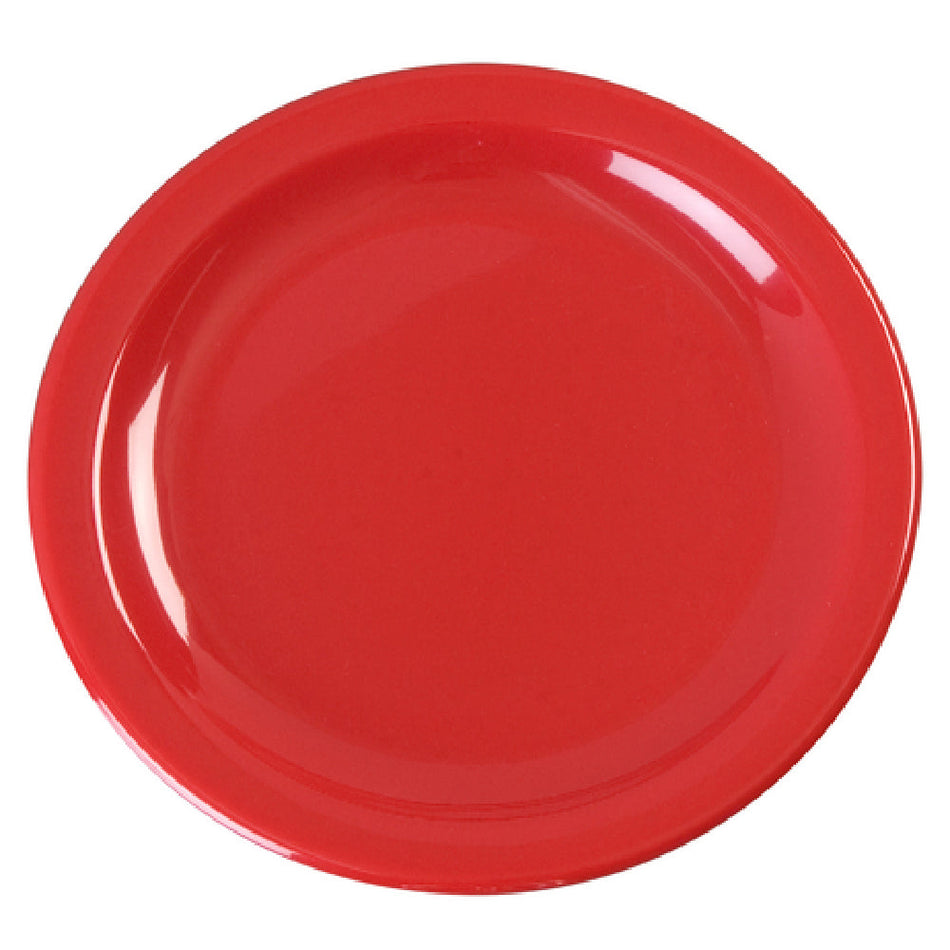 Carlisle KL20405 6-1/2 Inch Round Narrow Rim Pie Plate Melamine Red