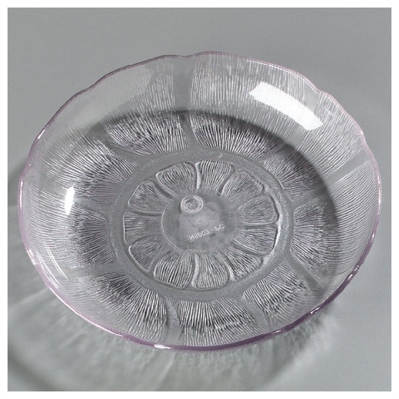 Carlisle 690707 24 Oz Soup Salad Plate Clear Scalloped Edge Polycarbonate