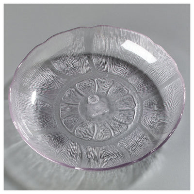 Carlisle 690707 24 Oz Soup Salad Plate Clear Scalloped Edge Polycarbonate
