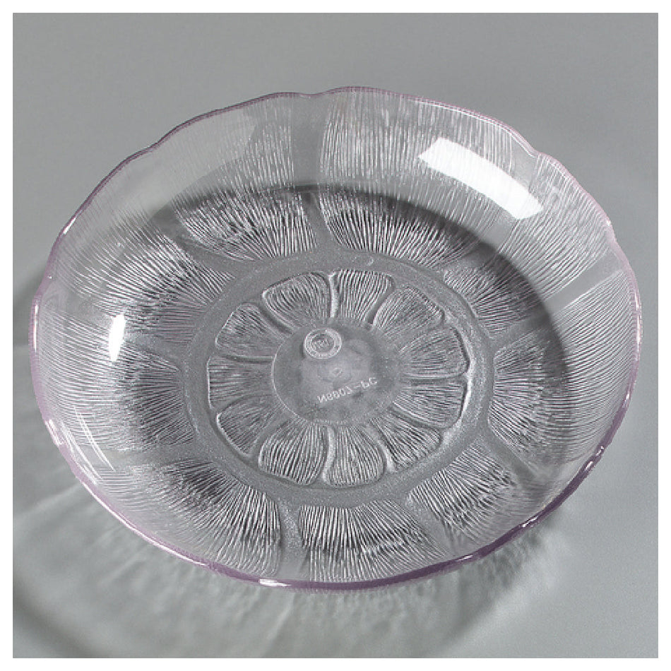 Carlisle 690707 24 Oz Soup Salad Plate Clear Scalloped Edge Polycarbonate