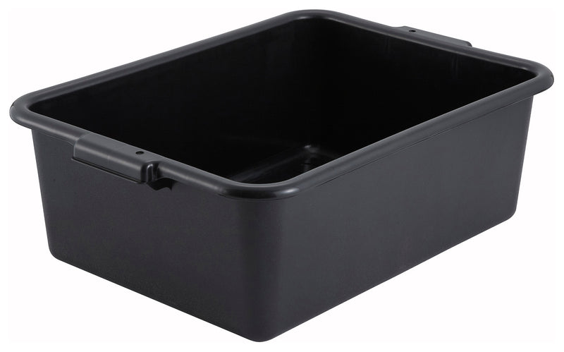 Winco PL-7K 21-1/2 Inch Dish Box Polypropylene Black Bus Box and Tub
