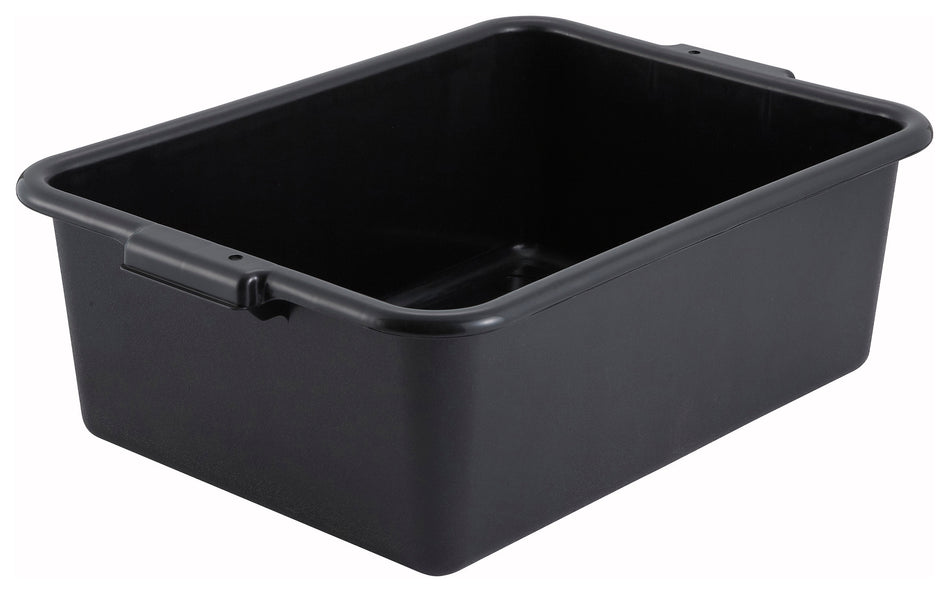 Winco PL-7K 21-1/2 Inch Dish Box Polypropylene Black Bus Box and Tub
