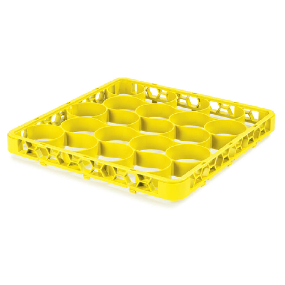 Carlisle REW20SC04 19 Inch Dishwasher Rack Extender Positive Stacking Yellow Polypropylene 20 Compartment