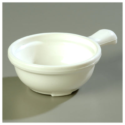 Carlisle 742002 12 Oz Handled Soup Bowl Dishwasher Microwave Safe Polycarbonate White