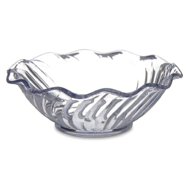 Carlisle 453107 5 Oz Tulip Berry Dish with Scalloped Edge SAN Clear