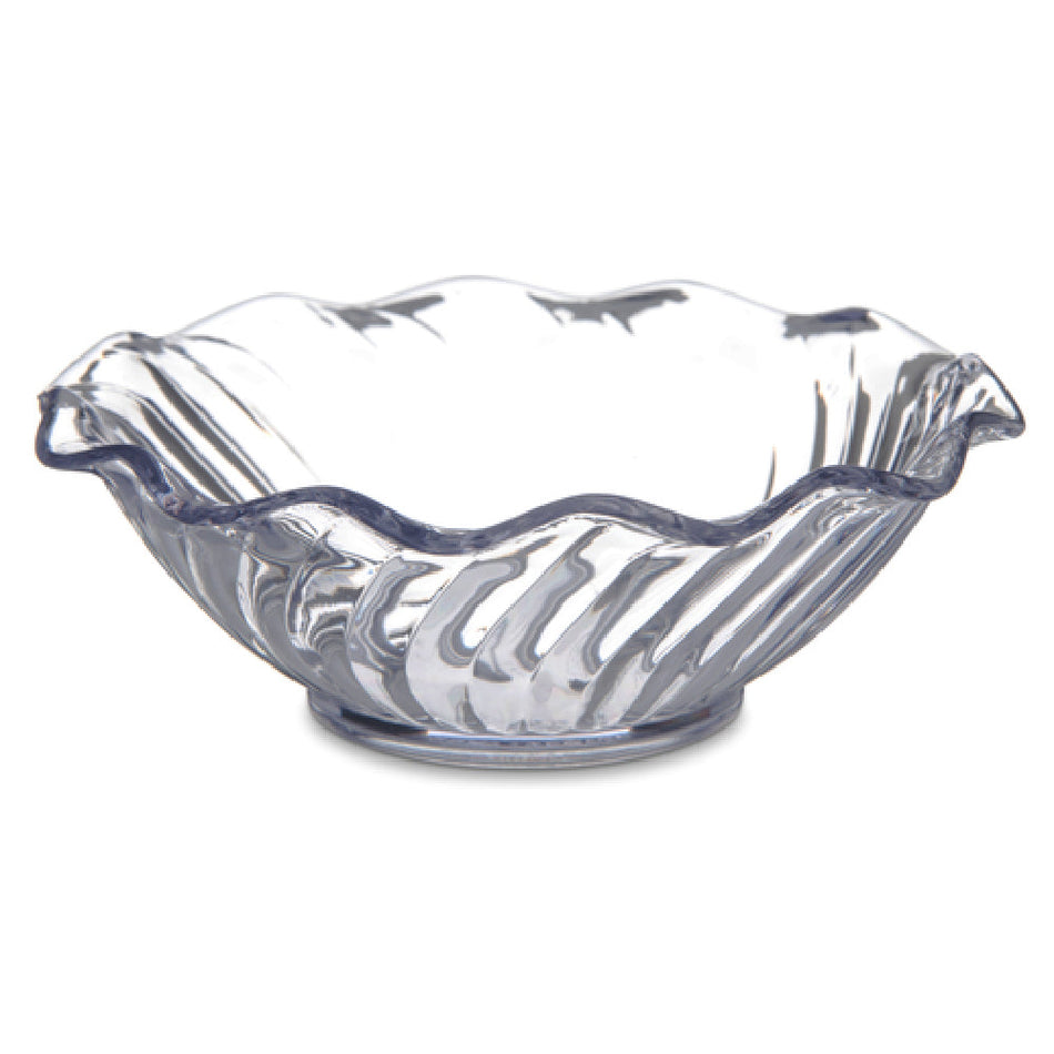 Carlisle 453107 5 Oz Tulip Berry Dish with Scalloped Edge SAN Clear