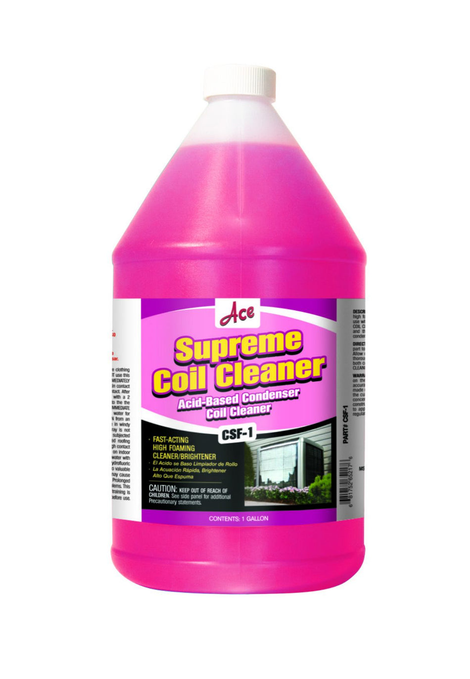 ACE CSF1, Supreme Acid Based Coil Cleaner Heavy Duty High Foaming 1 Gallon Bottle