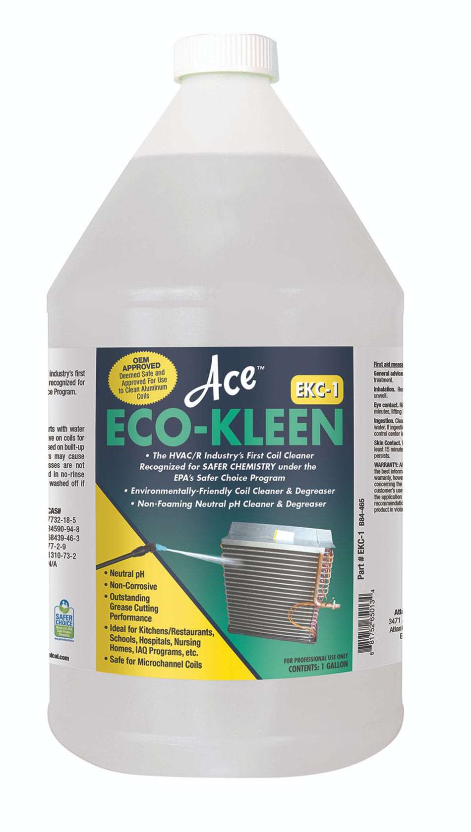 ACE EKC1, ECO-KLEEN Coil Cleaner - Gallon, 1 Gallon