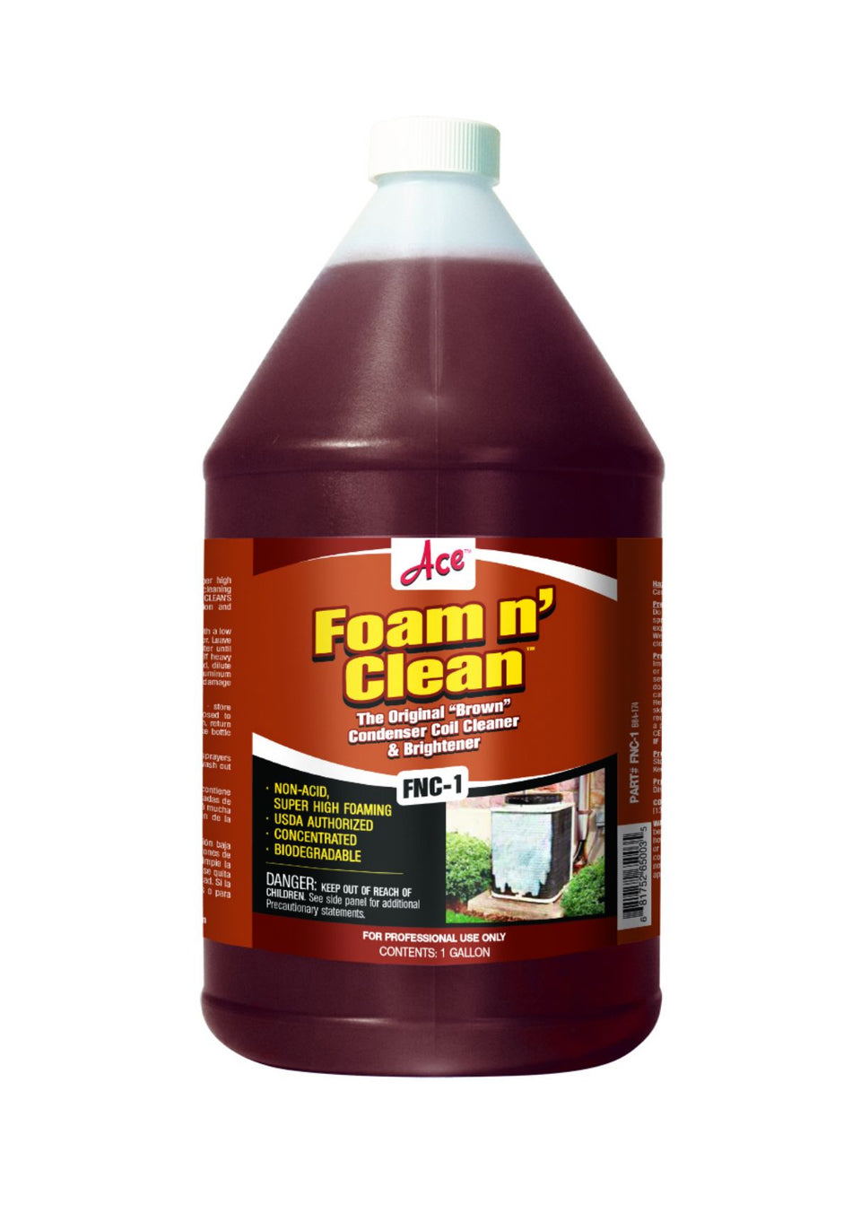 ACE FNC-1, (FNC) ACE™ Foam N Clean Gallon, HVAC Coil Cleaner, 1 Gallon