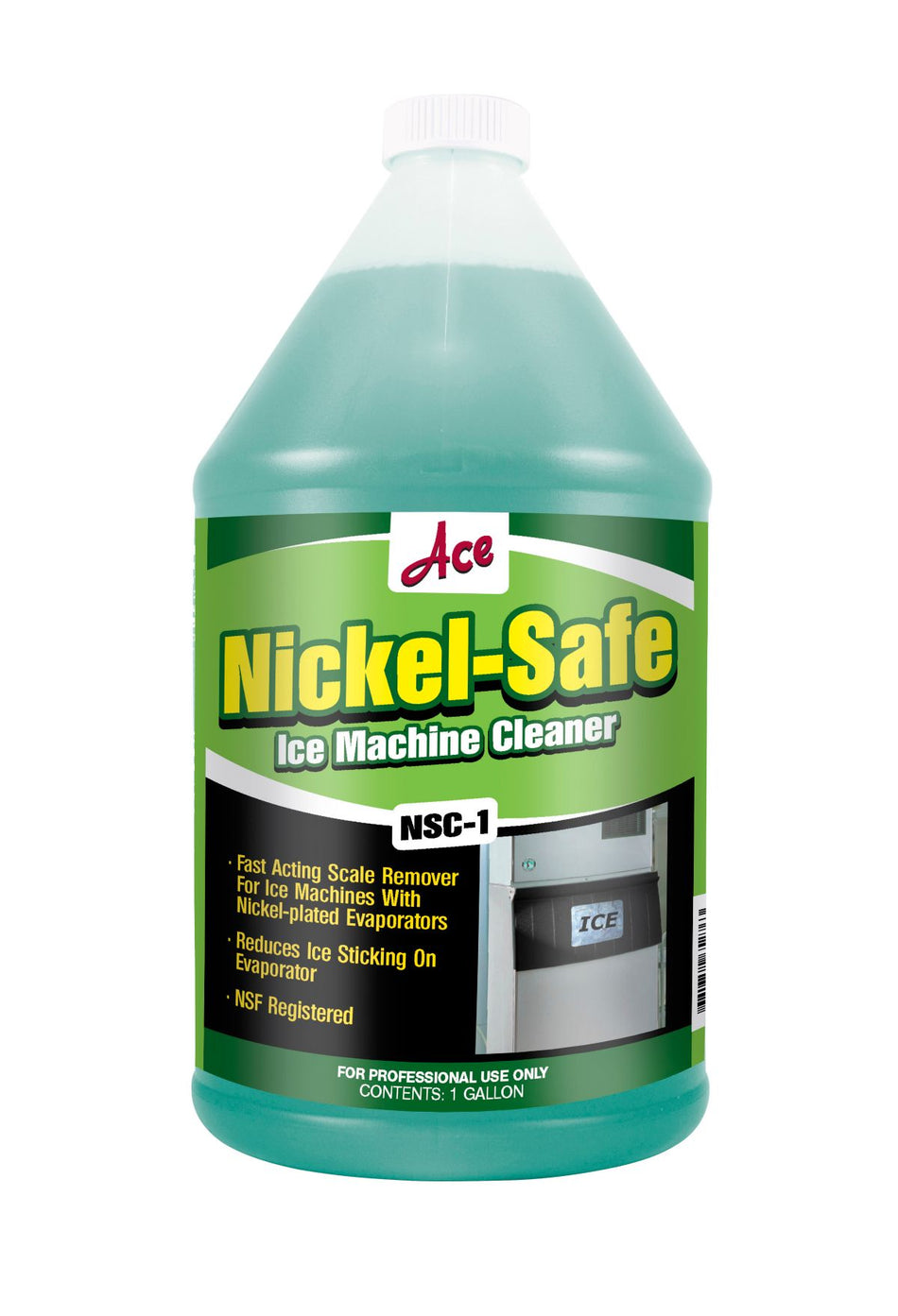 ACE NSC-1, Nickel Safe Ice Machine Scale Cleaner 1 Gallon Bottle (minimum order of 4)