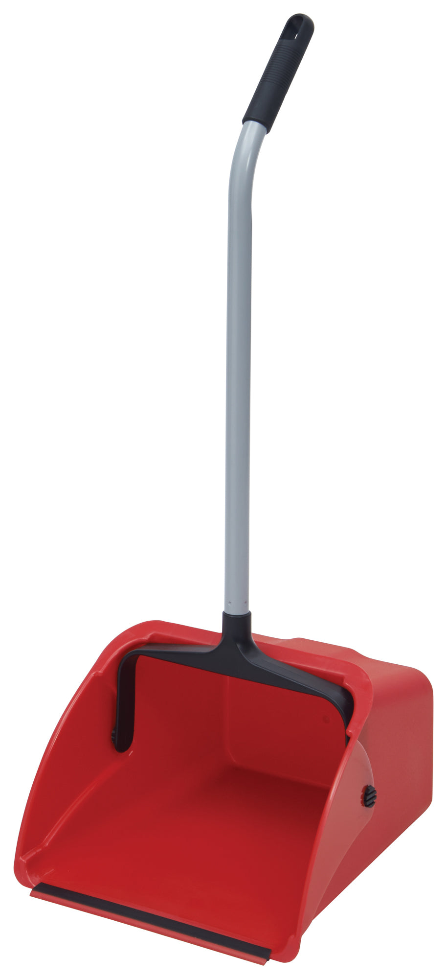 Winco DP-14R 13-5/8 Inch Jumbo Lobby Dust Pan Polypropylene Red with Ergonomic Handle