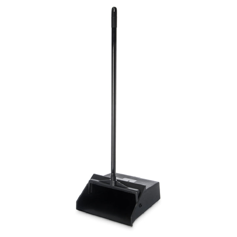 Carlisle 36141003 12 Inch Lobby Dust Pan Pivot Lock Bucket Metal Black