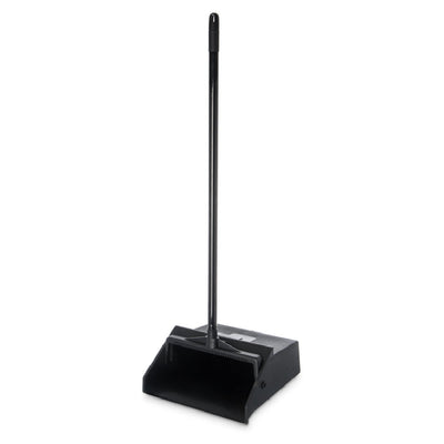 Carlisle 36141003 12 Inch Lobby Dust Pan Pivot Lock Bucket Metal Black