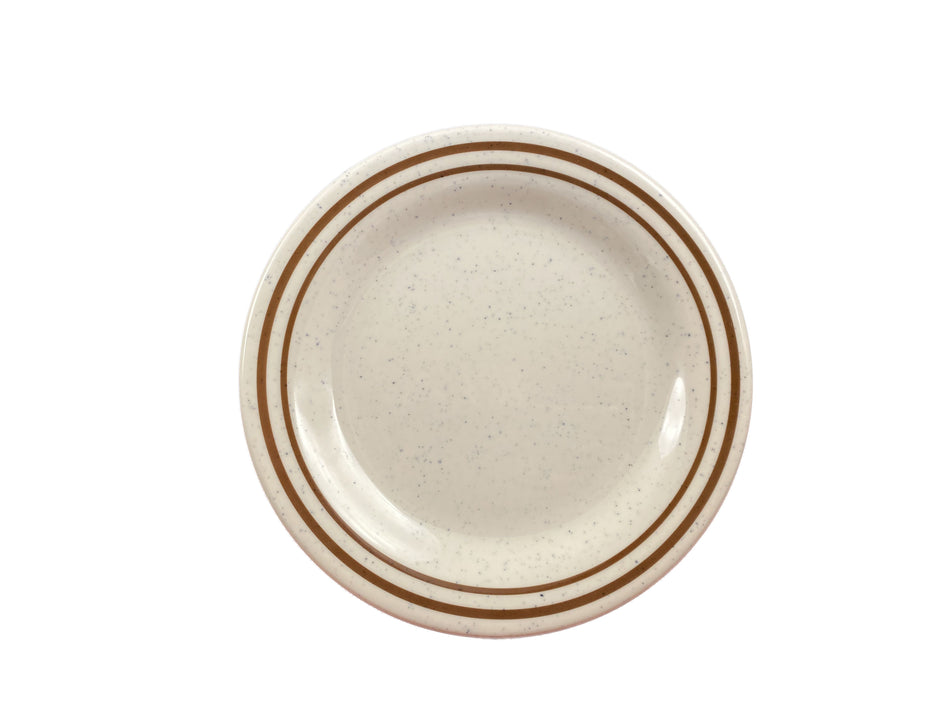 12 Pack 7-1/2" Diameter x 3/4" Height, Dinner Plate, Arcadia, Melamine, BPA Free, Dishwasher Safe, Break-Resistant, Shatter-Resistant, No Microwave, No Oven, NSF
