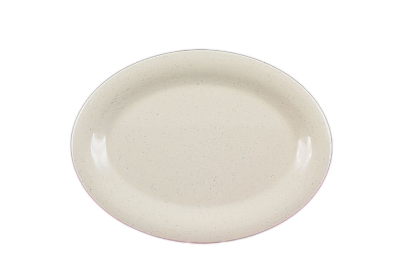 Thunder Group AD212WS 12 Inch Oval Break-Resistant Melamine Platter with BPA Free