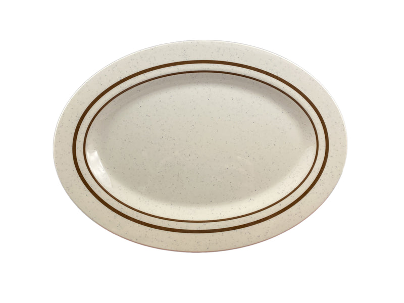 Thunder Group AD214AA 14 Inch Break-Resistant Oval Platter Melamine BPA Free