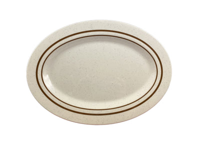 Thunder Group AD214AA 14 Inch Break-Resistant Oval Platter Melamine BPA Free